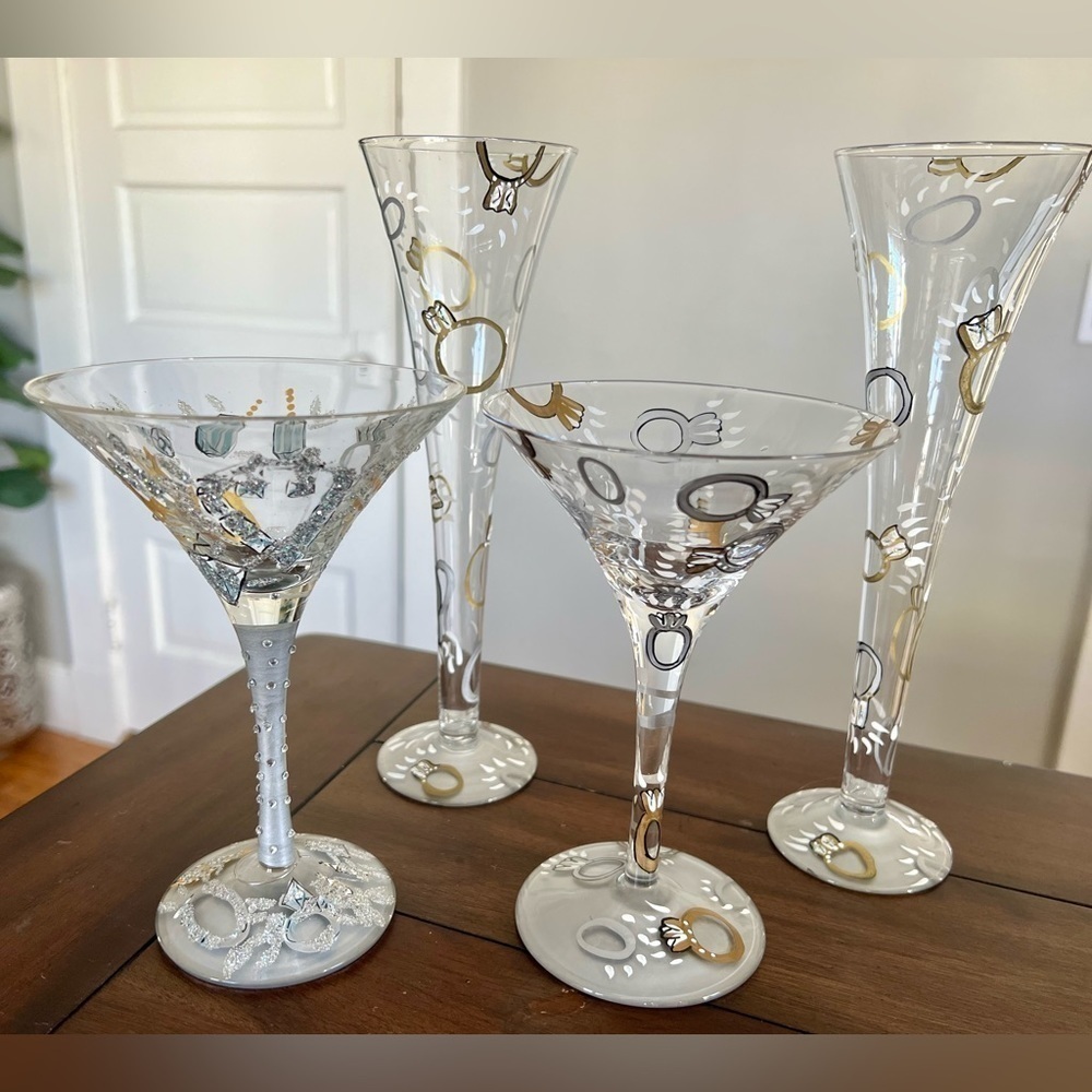 Lolita Wedding Martini and Champagne Glasses